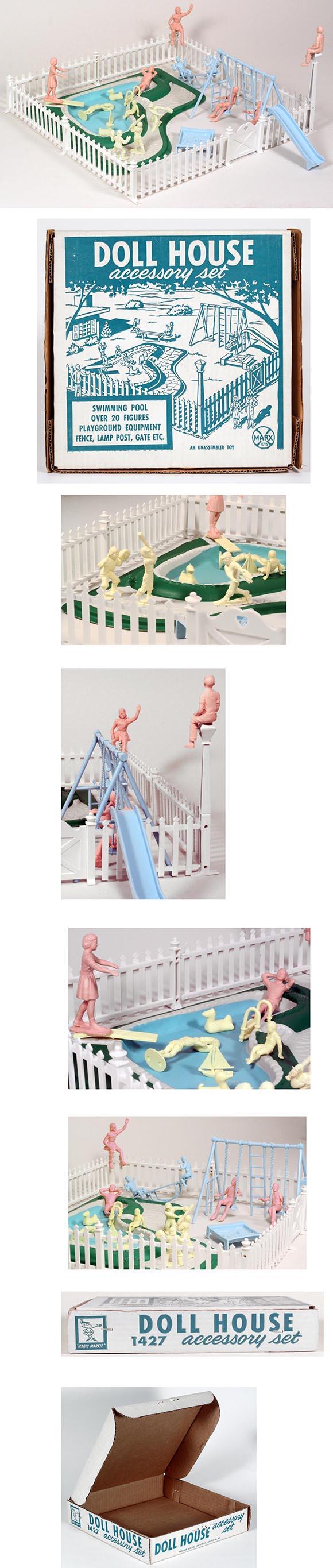 c.1963 Marx Swimming Pool Accessory Set in Original Box